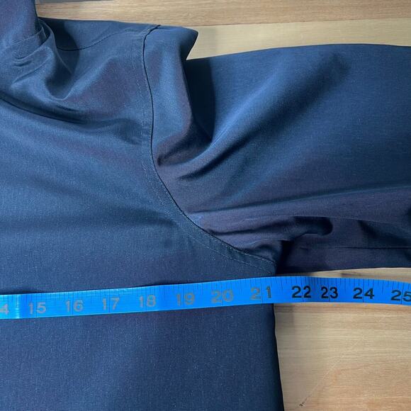 Big Chill Women's Reversible Trench Jacket Navy Cream Sz 8 Spring Coat Full Zip - Picture 14 of 14